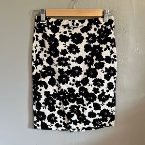 LOFT floral pencil skirt